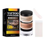 Tattoo Cover Up Makeup Tattoo Concealer – Waterproof Full Coverage Body Makeup for Scars, Blemishes & Tattoos, Natural Long-Lasting Formula with 2 Blendable Shades