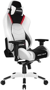 AKRacing Masters Series Premium Gaming Chair with High Backrest, Recliner, Swivel, Tilt, 4D Armrests, Rocker and Seat Height Adjustment Mechanisms with 5/10 warranty - Arctica
