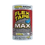 Flex Tape, MAX, 8 in x 25 ft, Clear, Original Thick Flexible Rubberized Waterproof Tape - Seal and Patch Leaks, Works Underwater, Indoor Outdoor Projects - Home RV Roof Plumbing and Pool Repairs