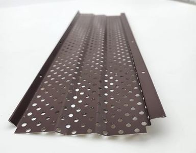 LEAF4GO 5" Gutter Guards Leaf Filter - Domestic Aluminum Gutter guard - Contractor Grade Rain Gutter Cover - Made in The USA (28 Feet, Royal Brown)