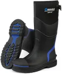 GIEESHIELD Rubber Work Boots for Men, Waterproof Neoprene Hunting Boots with Steel Shank, Durable Anti-Slip Outdoor Rubber Boots for Farming, Construction, and Industrial Work