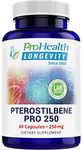 Pterostilbene Pro 250 (250 mg, 60 Capsules) by ProHealth Longevity | Powerful Antioxidant. Supports Healthy Aging, Heart Health, Brain Cell Health. Boosts Effectiveness of NMN.