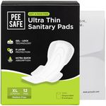Pee Safe Ultra Thin Sanitary Pads For Women | XL | 12 Pads For Rash Free Periods | Cottony Soft Sanitary Napkins For Ultra Comfort | Dual Wings | Toxin Free | Extra Long | Unscented