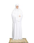 Mehar Hijab's Muslim Women's Namazi Viscos Fabric White Islamic Prayer Dress XXXL- 60