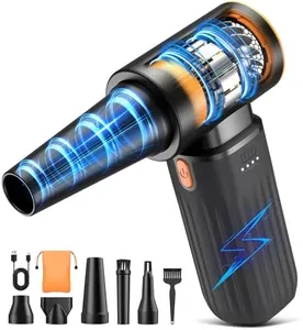 Compressed Air Duster, 260000RPM Cordless Electric Air Blower with Brushless Motor, 3-Speed Adjustable & Rechargeable – Powerful Dust Cleaner for Keyboard, Computer, Car, Outdoor, Air Bed