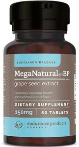 Endurance Products, MegaNatural BP, Grape Seed Extract Supplements for Blood Pressure, Sustained Release, Non-GMO, Gluten-Free, 150 mg, 60 Tablets