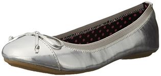 Sperry Elise Ballet Flat (Toddler/Little Kid/Big Kid), Silver, 10 M US Toddler