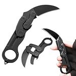 CJBIN Jungle Survival Working Tool, EDC Multi-Function Tool Retractable, Camping Multitool with Bottle Opener and Glass Breaker, Survival Gear Pocket Tool for Outdoor Camping Hiking, Black