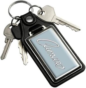 Brotherhood Car Key Chain for Camaro - Classic Models Keychain for Men and Women Gift Key Ring - Ice - 69 Script