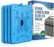 Kona® Lunch Box Ice Packs For Kids – Stays Cold All Day – Reusable Gel Pack For Lunchbox, Lunch Bag, Bento Box (4)