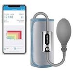 Wellue AirBP Plus Bluetooth Blood Pressure Monitor Upper Arm Large Cuff, Portable Wireless Blood Pressure Machines for Home Use with LED Display, Multiple-User & PDF Report on App for iOS & Android