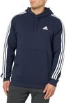 adidas Men's Essentials Fleece 3-Stripes Hoodie, Ink