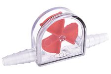 Alphacool Eisfluegel Flow Indicator, Red Fins, Clear Body