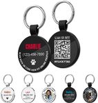 MYLUCKYTAG Personalized Pet ID Tags Dog Tags - QR Code ID Tags - Pet Online Profile - Send Pet Location Alert Email When Scanning