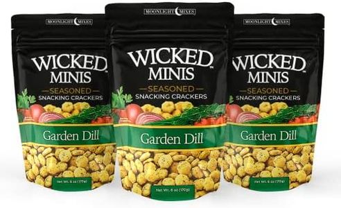 Wicked Minis Soup & Oyster Crackers - Saltine Crackers Salted Flavored Mini Puffed Soup Crackers, Savory Snacking Mix, Seasoned Croutons Salad Toppers, Crackers for Chili 6oz (Garden Dill, Pack of 3)