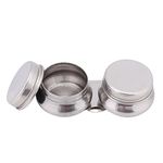 Stainless Steel Palette Cup Large Mouth Double Dipper with Lid and Clip Oil Container for Acrylic or Oil Paint