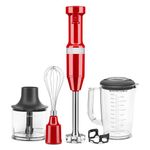 KitchenAid Variable Speed Corded Hand Blender with Accessories, Empire Red, KHBV83ER