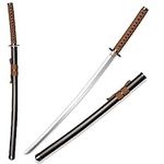 ACTASITEMS 38inch Metal Katana Reverse-Edge Brown Sword