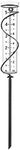 La Crosse 704-08967-INT 5 inch Capacity Glass Spiral Rain Gauge, Brown