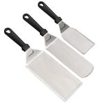 Anmarko Professional Griddle Spatula Set - Stainless Steel Metal Spatula and Griddle Scraper - Heavy Spatula Griddle Accessories Great for Cast Iron Griddle BBQ Flat Top Grill - Commercial Grade