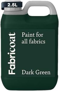 Fabricoat - Fabric Paint for Furniture - 85 oz / 2.5L Dark Green - Restore or Change the Color of Couches, Chairs, Upholstery, Soft Furnishings, Car Interiors, Clothing, & Footwear