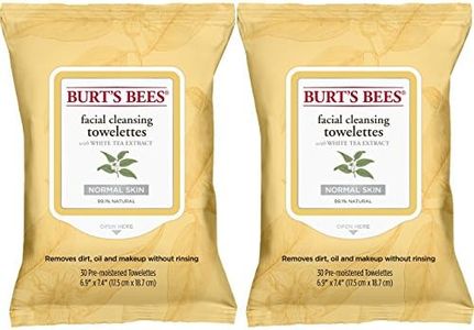 Burt's Bees Facial Cleansing Towelettes for Normal Skin with White Tea Extract, 60 Count