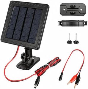 6V Deer Feeder Solar Panel with Adjustable Mounting Bracket, Compatible with 6V Rechargeable Batteries and Feeder Timers