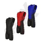 (Large, Red) - Sparx X Triathlon Suit Men Racing Tri Cycling Skin Suit Bike Swim Run