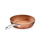 Gotham Steel 30.5cm Nonstick Fry Pan – Hammered Copper Collection, Premium Aluminum Cookware with Stainless Steel Handles, Dishwasher & Oven Safe