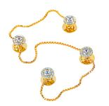 Epraiser Gold Plated Round Designer Zirconia Gemstone Diamond Galaxy Fancy Traditional Ethnic Kurta Buttons for Men