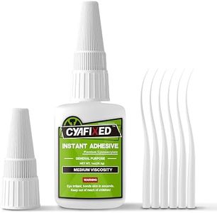 CYAFIXED Strong Cyanoacrylate (CA) Super Glue, All-Purpose Medium Viscosity Instant Adhesive, 1 oz. (28.3 Grams) - CA Glue for General Home Repair, Ceramics, Plastics, Metal, Wood