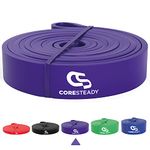 Coresteady Pull Up Bands & Resistance Bands - Rubber Heavy Duty Elastic Loop Band for Men & Women - Build Fit Power & Muscle - Training, Fitness Assist Pull Ups & Gym Exercise - Purple, 15-40kg