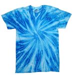 Colortone Short Sleeve Tie Dye T-Shirts for Boys and Girls - Pigment Dye T Shirts for Toddlers, Little Kids & Big Kids, Neon Blueberry, Medium