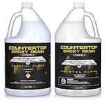 Epoxy Resin for Countertop - 2 Gallon Kit - UV Resistant Crystal Clear Epoxy Resin Kit - 1:1 Ratio for Clear Coating Wood, Tabletop, Bartop (1 Gallon + 1 Gallon)