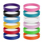 12 Wholesale Rubber Silicone Bracelets Solid Color Silicone Wristbands Colored Rubber Stretch Bracelets for Women Men Teen Gifts (12 Color Mixed), Silicone Rubber, silicone