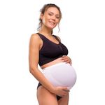 Carriwell Maternity Support band Comfortable Pregnancy band With Underbelly support Relieves Back Pain During Pregnancy (White, XL)