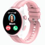 4G Kids Smart Watch,GPS Tracker Smartwatch with Video Call Waterproof Real Time Position School Mode Pedometer SOS Geo-Fence Anti-Lost of Early Education Tools Smartwatches for Boys Girls (Pink)