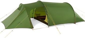 Naturehike Opalus Backpacking Tent 2-4 Person Lightweight Waterproof Camping Tent with Footprint (3 Person Forest Green(20D Nylon))