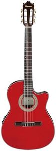 Ibanez GA35TCE-SRR Classical Electro Acoustic Guitar – Thinline Cutaway Nylon String with Spruce Top, Sapele Back & Sides, Undersaddle Pickup, AEQ210T Preamp & Onboard Tuner - Sapphire Red High Gloss
