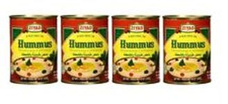 Ziyad Hummus with Hot Chil 4 Cans - 14oz/400g each.  زياد حمص بالشطة