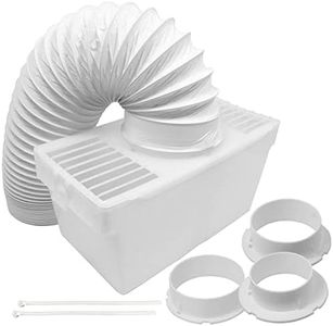 SPARES2GO Universal Vent Hose Condenser Box Kit with 3 x Adapters for Tumble Dryer (1.2m)