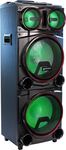Gemini Sound GMAX-6000 Easy Handle Home LED Party Lights Audio System 6000W Watts Dual 15" Inch Woofers Bluetooth Karaoke Tower Speaker, Media Player USB/SD, FM Radio, Guitar/Line Input & Recording