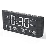 Digital Wooden Alarm Clock with Dua
