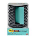 Post-it Notes Dispenser for 3" x 3" Pop-Up Sticky Notes, Vertical Cylinder, Black & Grey