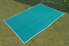 Duronet - HDPE Fabric Solid Rectange Sun Shade Sail - (75-80%) Sun Blockage With Cotton Niwar Complete Protection From Sun & UV Rays Used For Car Parking, Lawn, Garden ,Porch Patio & Outdoor Area (Green Color , 10X9 Feet ) (Pack of 1 )