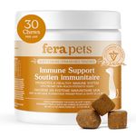 Fera Pets Dog Allergy and Immune Support with Organic Mushrooms, Postbiotics & Colostrum - Promotes Skin & Gut Health - Soothes Seasonal Allergy Symptoms - 30 Soft Chews