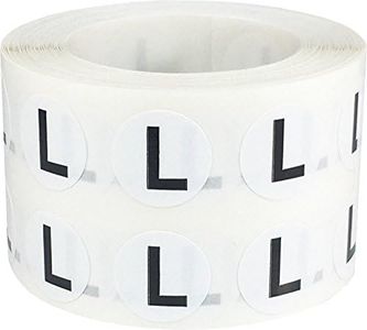Letter L Inventory Labels .5 inch Round Circle Dots 1,000 Adhesive Stickers