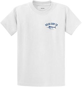 Joe's USA Koloa Lightweight Poly/Cotton Blend T-Shirts - 50/50 Cotton/Poly T-Shirts, White 100% Cotton T-shirt, 5X-Large