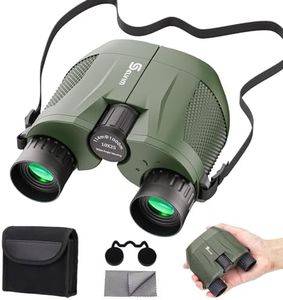 Selvim Compact Binoculars,10x25 Large View Binocular for Adults Kids, Small Binoculars with Low Light Vision, Waterproof Easy Focus Binocular for Bird Watching, Travel, Hunting,Hiking