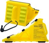 leadstand Car Wheel Chocks, Non Slip Base, RV,Trailer，Yellow Plastic Wheel Chocks，Suitable for Most Tyre Sizes,2-Pack